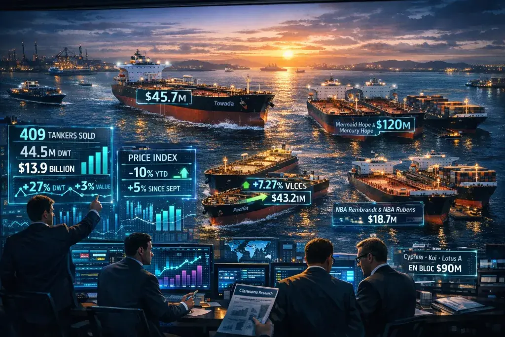Tanker S&P Activity Surges in 2025 with Strong Volume Gains