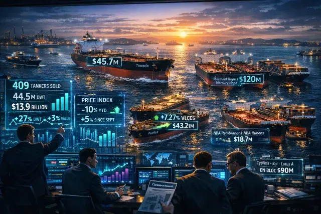 Tanker S&P Activity Surges in 2025 with Strong Volume Gains